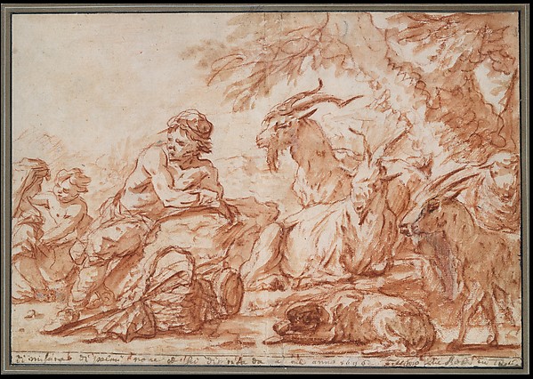 Pastoral Scene: A Herdsman and His Family, with Goats