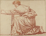 Kneeling Draped Male Figure