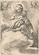 The Virgin Seated on a Cloud