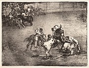 Picador Caught by a Bull (Bravo toro), from the "Bulls of Bordeaux"