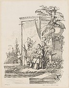 Seated Woman with Children and Servants