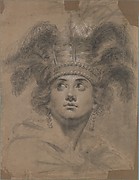 Head of a woman as America