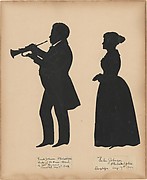 Frank Johnson, Leader of the Brass Band of the 128th Regiment in Saratoga, with his wife, Helen