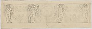 Design for a Frieze with Putti Supporting a Garland, with an "N" in a Cartouche