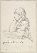Portrait of Juliane Sophie Heger as a Child, leaning on a Table