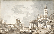 Lagoon Capriccio (recto); Architectural Scene (verso)