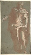 Standing Bearded Man Holding a Book.