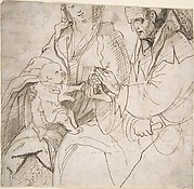 Virgin and Child with a Cleric