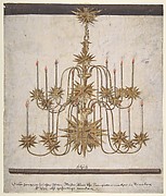 Design for a Chandelier with Sixteen Candles