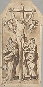 Christ on the Cross Between Mary and Saint John