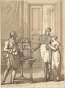 Design for a Book Illustration: an Amorous Couple Beside Birds in a Cage