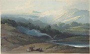 Cattle Resting in a Mountainous Landscape