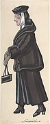 Woman in a black fur