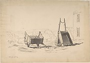 Irish Cars (Study of Two Carts in a Landscape)