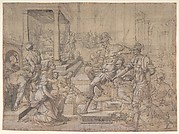 Amya Petitioning Faustus for the Custody of Saint Mamas