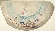 Half of a Circular Ceiling Design with Nymphs