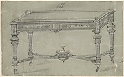 Design for a Rectangular Table with Greek Ornament