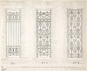 Design for Three Wrought Iron Window Guards