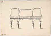 Design for a Sideboard with Mirrors and Turned Legs