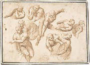 Group of Figures Copied from Michelangelo's Last Judgment