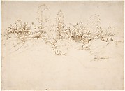 Wooded Approach to a Town