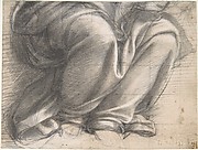 Study of Drapery over the Knees of a Seated Figure.