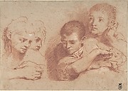 Studies of a Boy and a Girl (recto) Studies of Legs (verso)