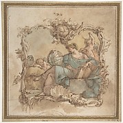 Vignette with an Allegorical Figure of Astronomy