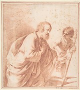Saint Joseph Seen with his Flowering Staff, which is Held by the Christ Child.