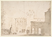 Fireworks in a Piazza.