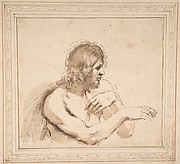 Half-Figure of a Nude Man Facing Right.