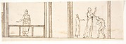 Unidentified building, ceiling or wall, painted frieze or decorative panels (recto) Unidentified building, cornice (verso)