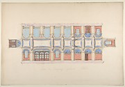 Plan and Elevation of Gallery, Chateau de Deepdene