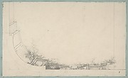 Partial design for a ceiling decorated with a trompe l'oeil balustrade