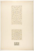 Three designs for decorative motifs in strapwork, rinceaux, and egg-and-dart patterns