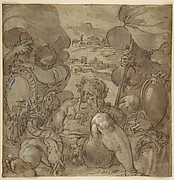 Study for the Allegory of San Gimignano and Colle Val d'Elsa