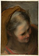 Head of an Old Woman Looking to Lower Right