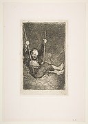 Warlock on a Swing Among Demons, from Bordeaux Etchings