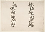 Twenty-four Cavaliers Fighting in Two Columns