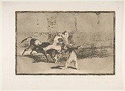 A Moor Caught by the Bull in the Ring (Cogida de un moro estando en la plaza), The Bullfight, plate 8