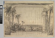 Design for a Stage Set: Backdrop of Tropical Landscape