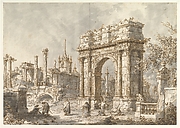 Capriccio with a Roman Triumphal Arch