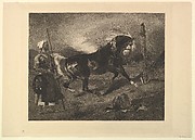 Cheval Arabe au Piquet, after Delacroix
