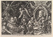 Portrait of Bartholomeus Spranger with an Allegory on the Death of his Wife, Christina Muller
