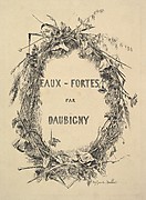 Wreath of Wildflowers, title for "Eaux-Fortes par Daubigny"