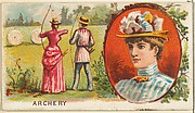 Archery, from the Games and Sports series (N165) for Old Judge Cigarettes