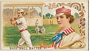 Baseball Batter, from the Games and Sports series (N165) for Old Judge Cigarettes