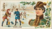 Curling, from the Games and Sports series (N165) for Old Judge Cigarettes