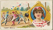 Football, from the Games and Sports series (N165) for Old Judge Cigarettes