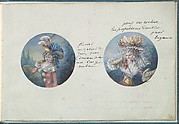 Two Costume Designs or Portrait Types